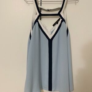 BCBG Light blue cutout blouse